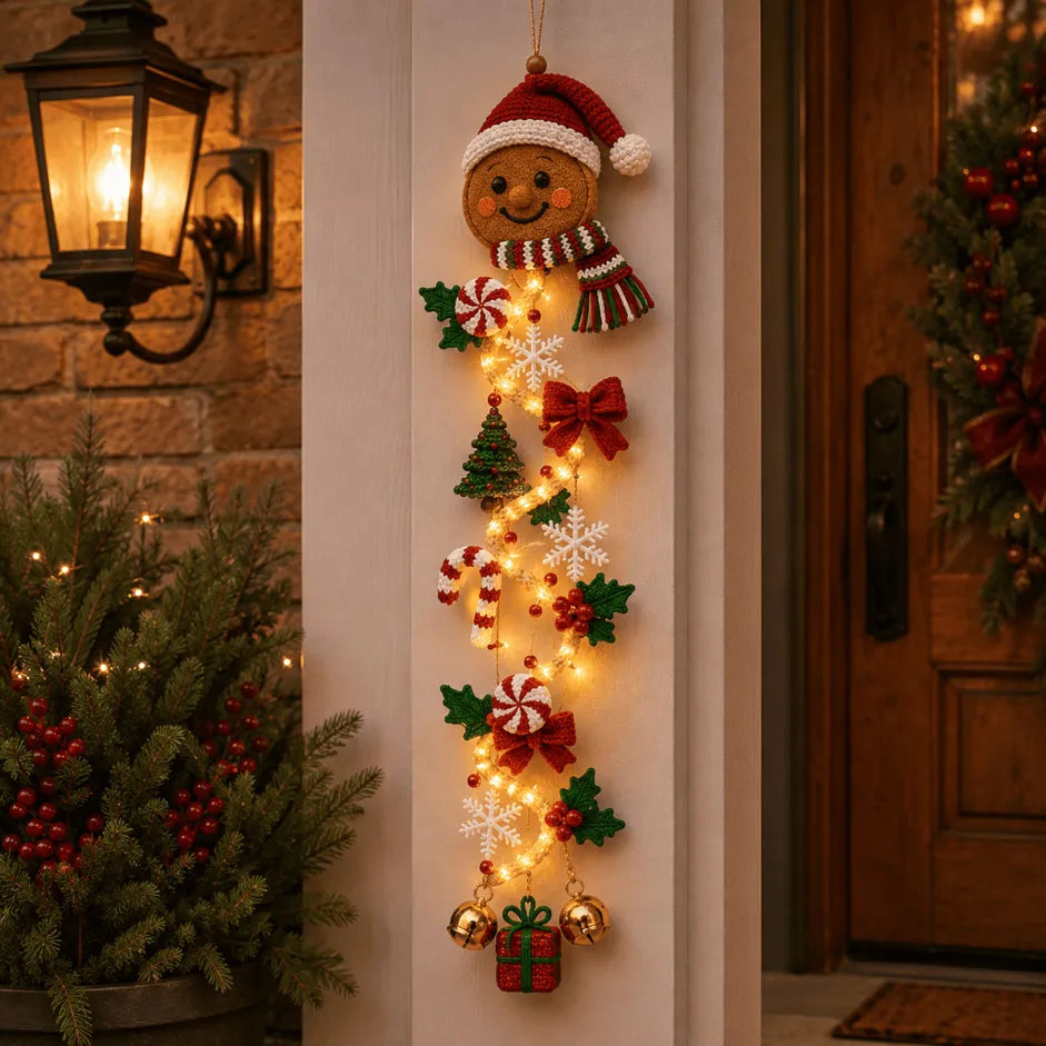 MerryGlow – Cascading Christmas Lighted Door Hanger