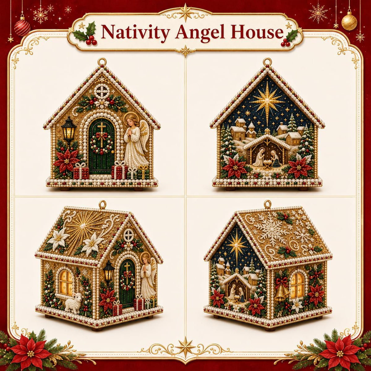 MerryCottage – Sparkling Christmas Diamond Art House