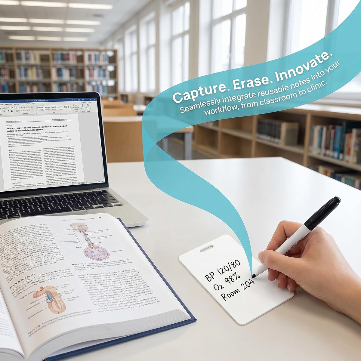 NoteVanta – Erasable Dual-Side Badge Note