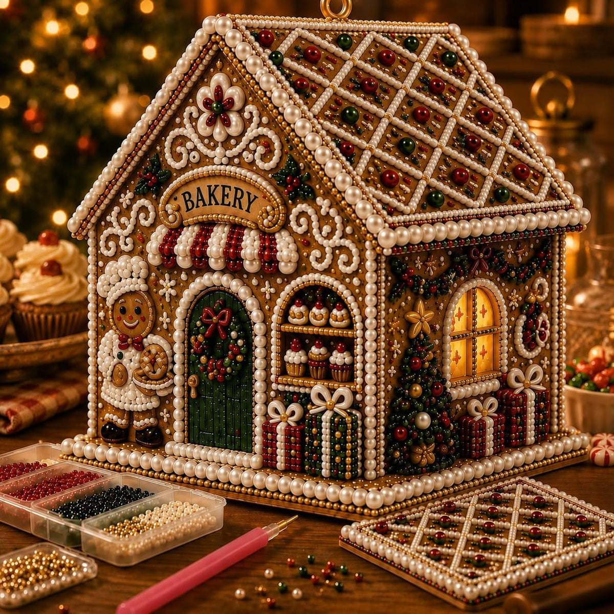 MerryCottage – Sparkling Christmas Diamond Art House
