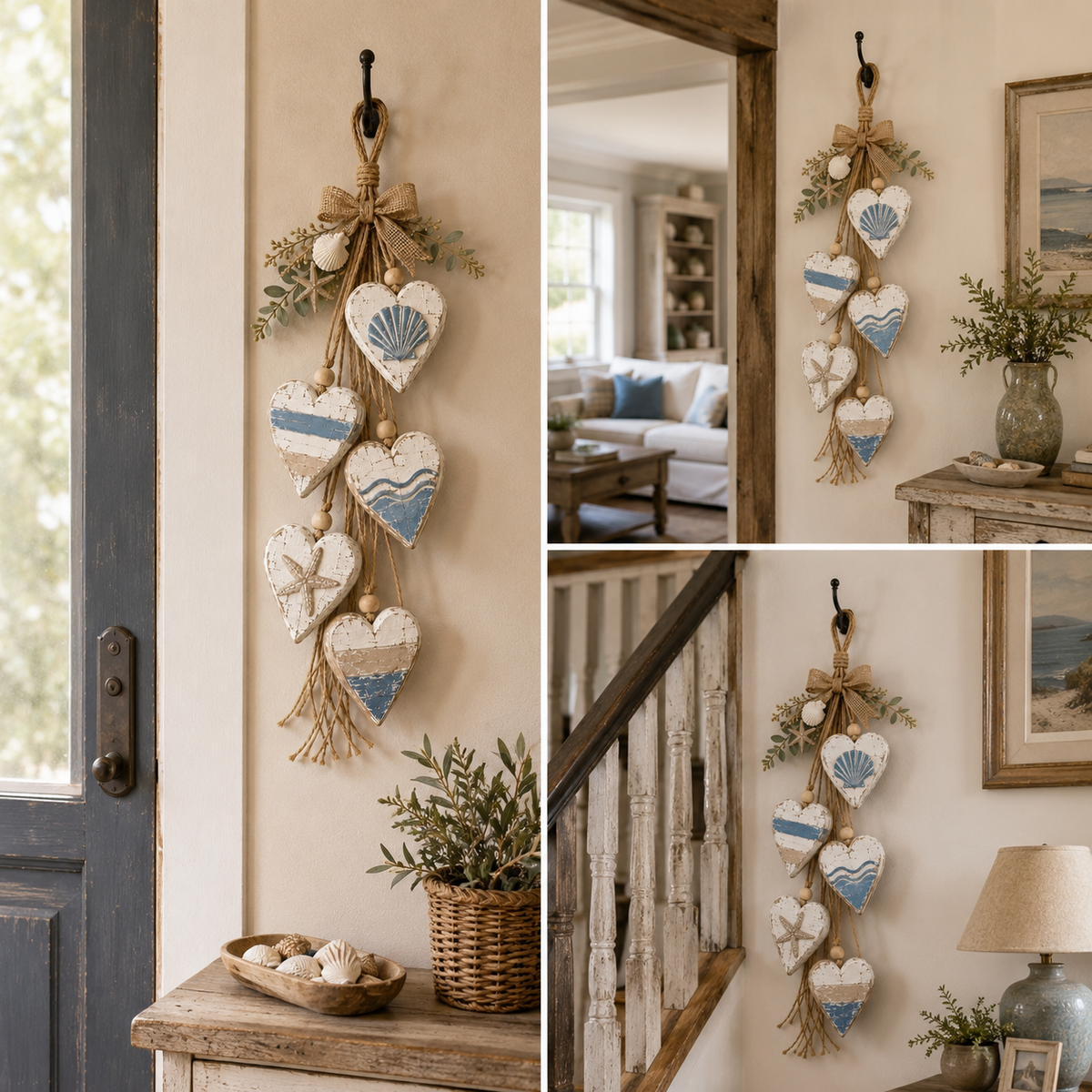 HeartHaven – Rustic Hanging Heart Wall Decor