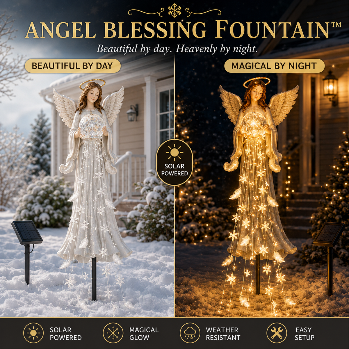 AngelRadiance – Solar Winged Angel Garden Light