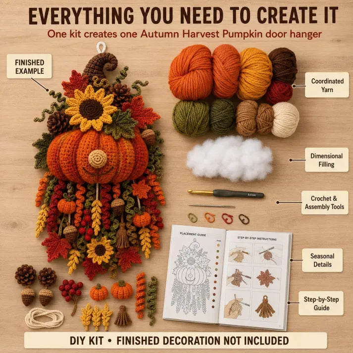 CraftBloom – Seasonal 3D Crochet Door Hanger Kit