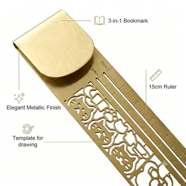MeowMate – Cat Bookmark, Ruler & Stencil