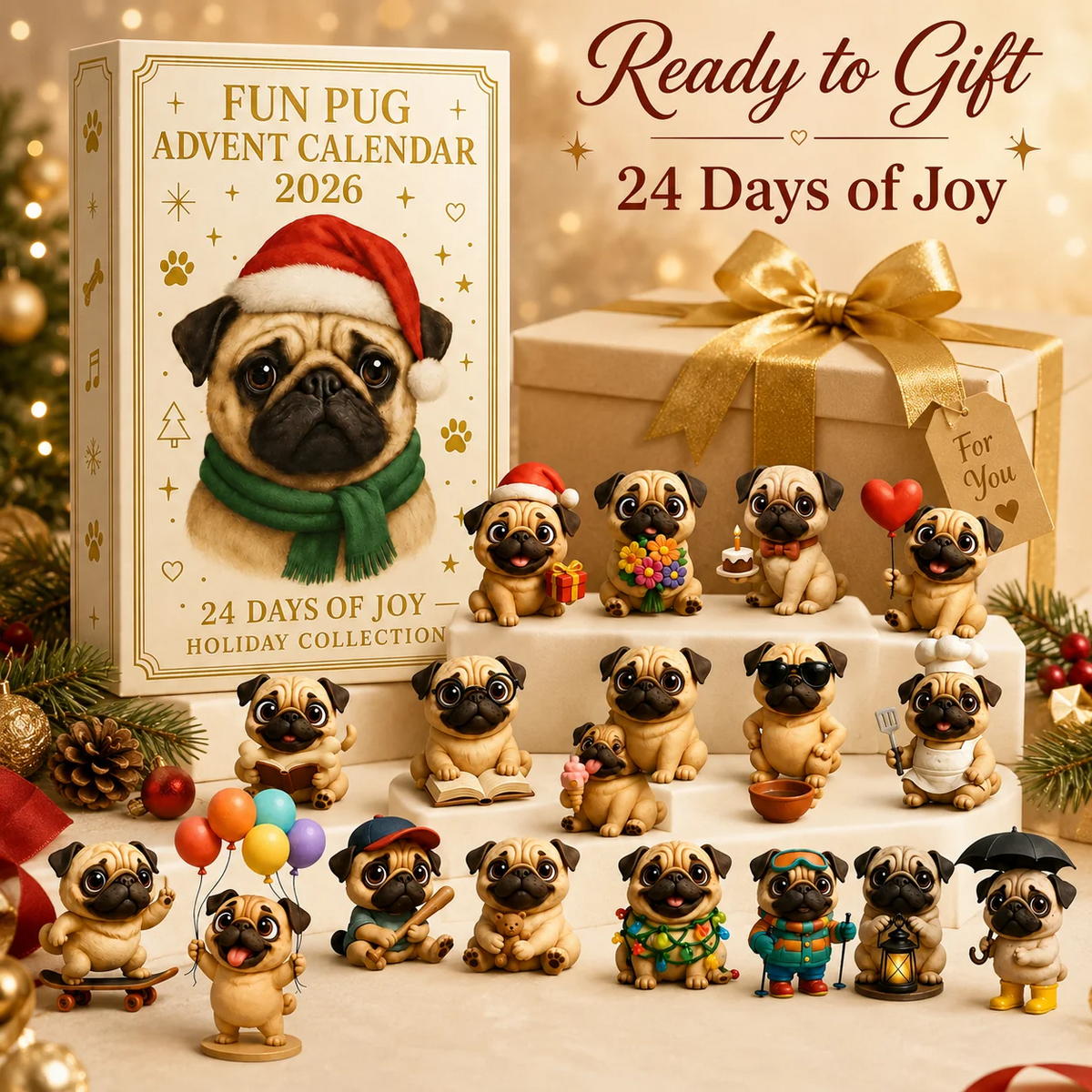 PawsCrest – 24-Day Pug Advent Calendar 2026