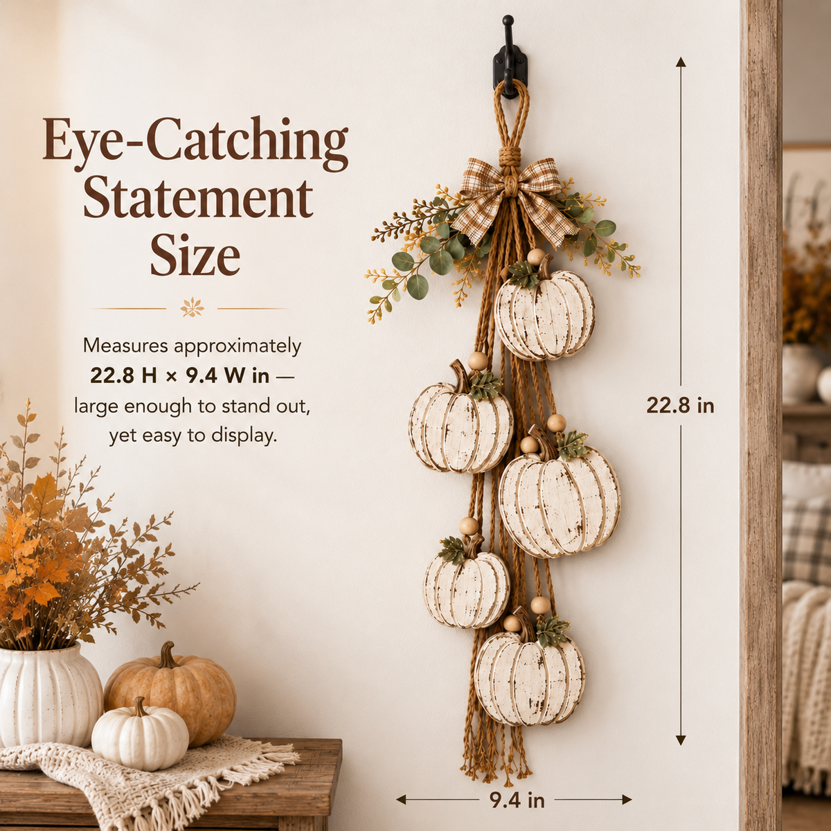 PumpkinCrest – 5-Pumpkin Fall Door Décor
