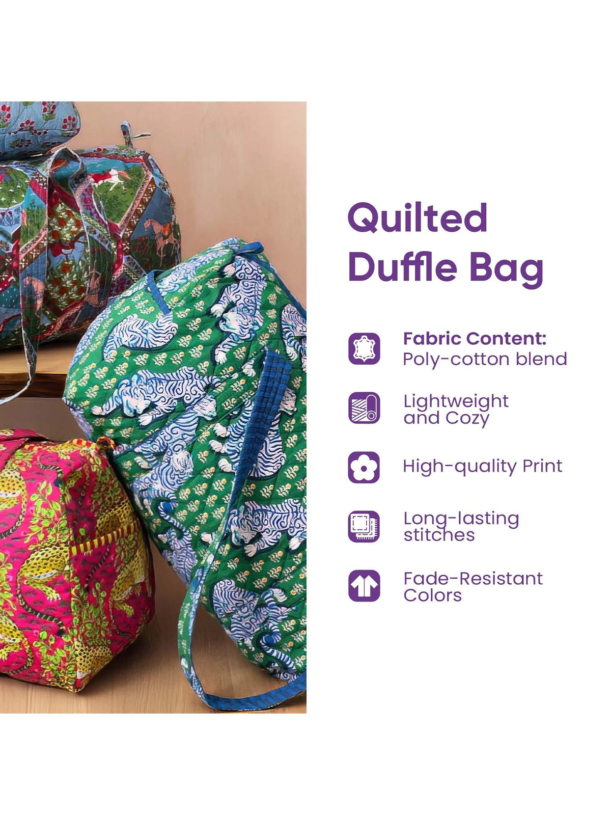 Hippie Box Quilted Travel Bag