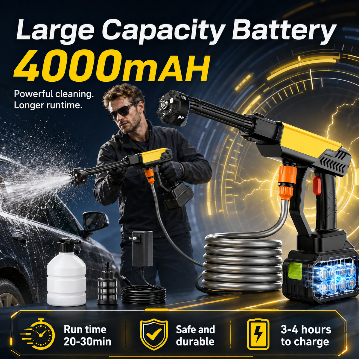 PowerVanta – Cordless 1000 PSI Pressure Washer