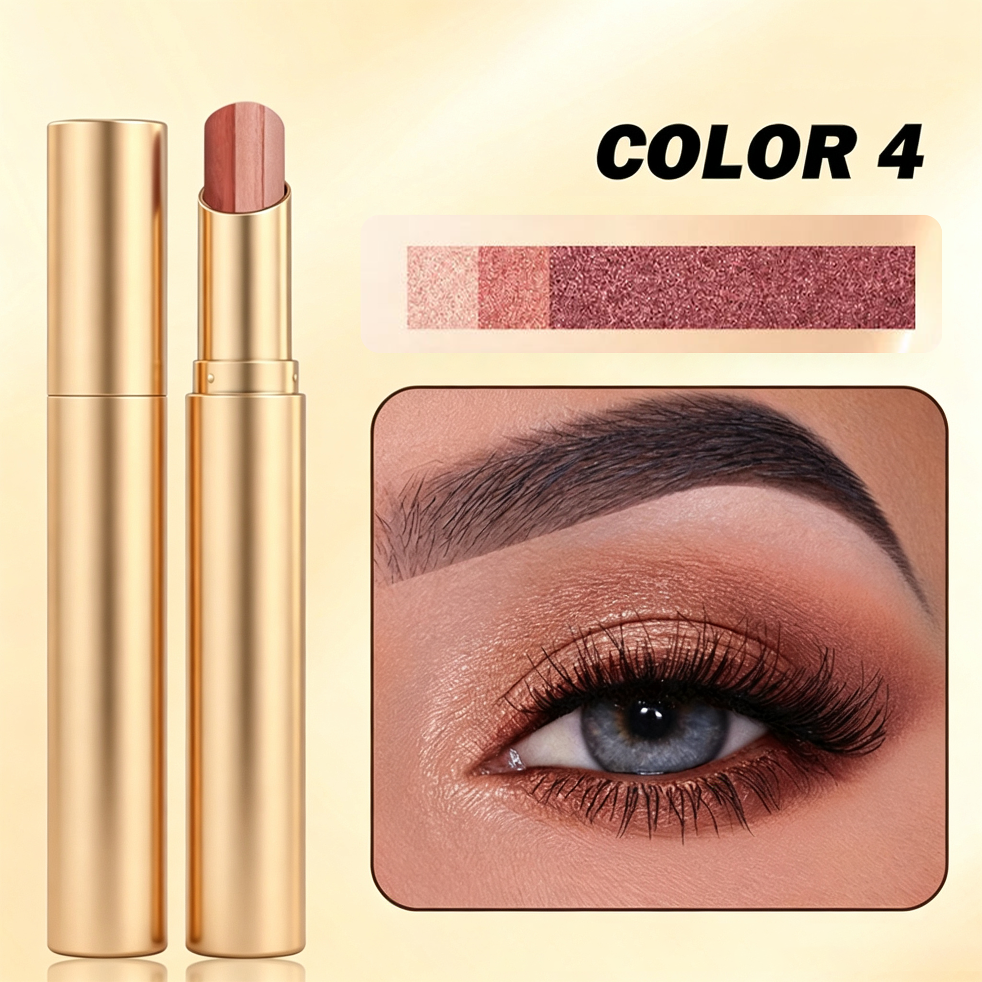 GlowMuse – 3-In-1 Waterproof Shimmer Eyeshadow Stick