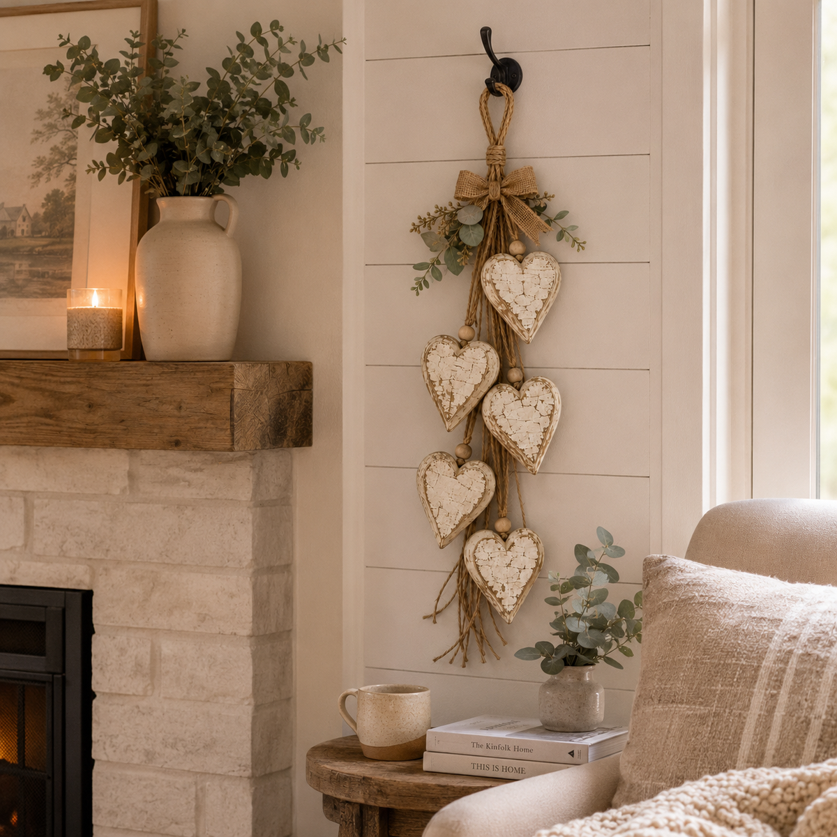 HeartHaven – Rustic Hanging Heart Wall Decor