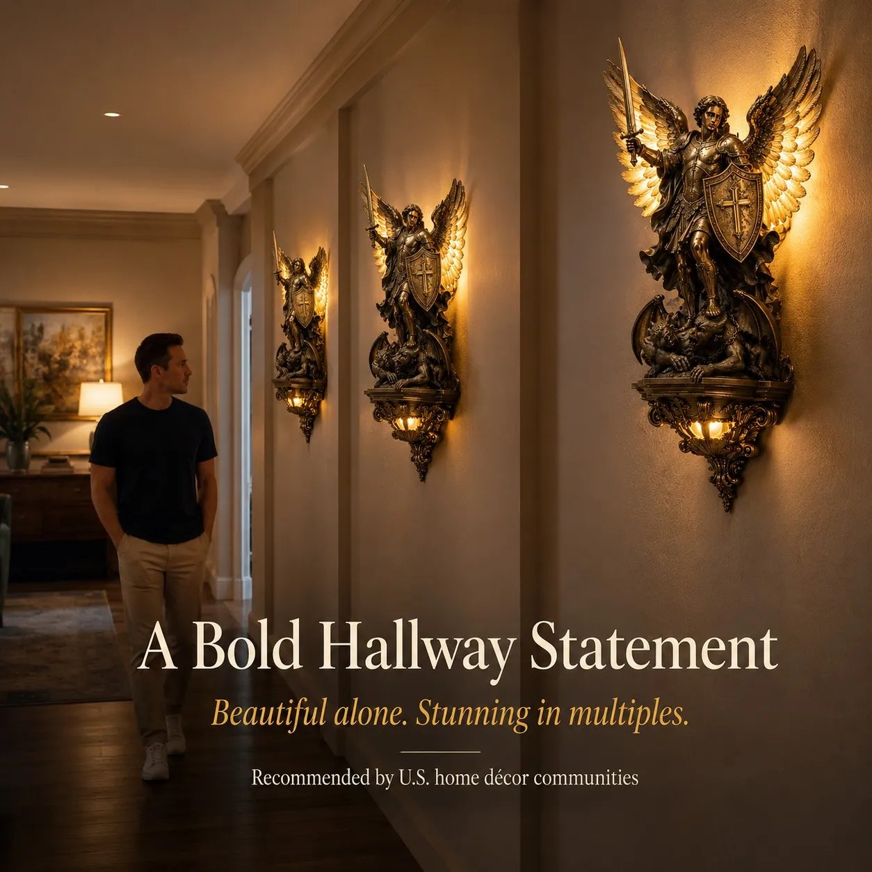 HolyShield – St. Michael Illuminated Wall Art