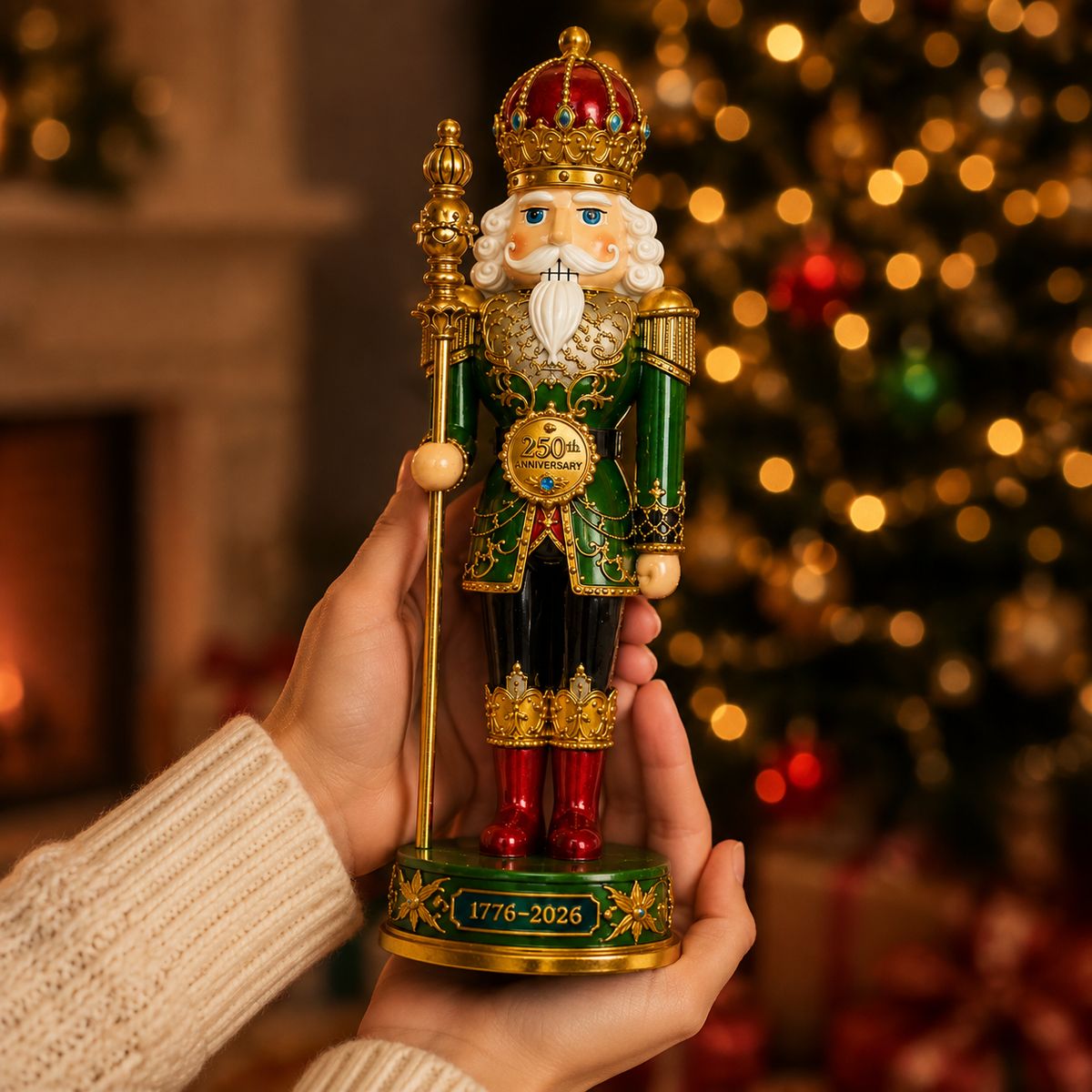 FreedomKing – 250th Anniversary Patriotic Christmas Ornament