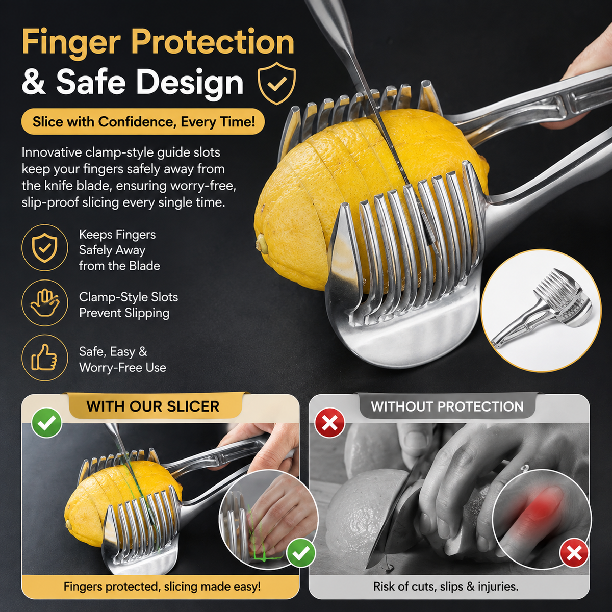 SlicePro – Safe & Precise Multi-Functional Food Slicer