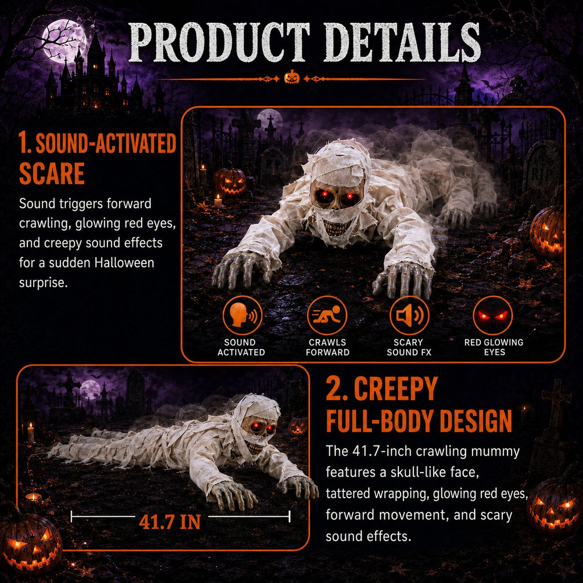 CreepCrawl – Animated Halloween Mummy Prop