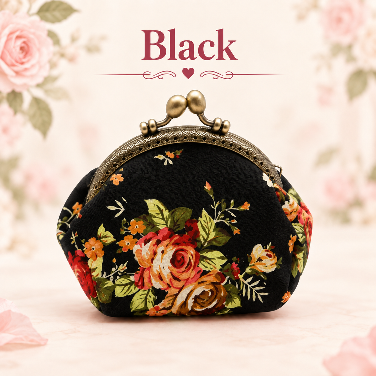 BloomBelle – Vintage Floral Mini Purse