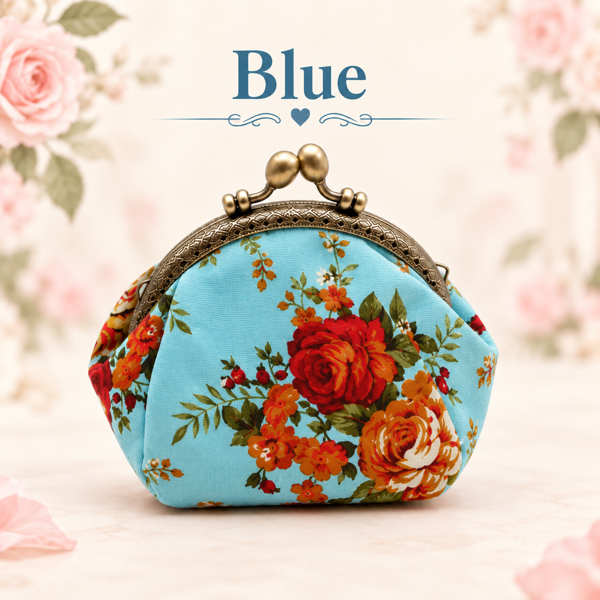 BloomBelle – Vintage Floral Mini Purse
