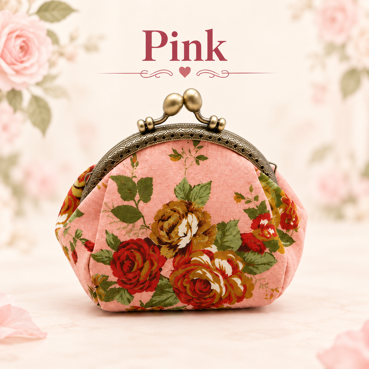 BloomBelle – Vintage Floral Mini Purse