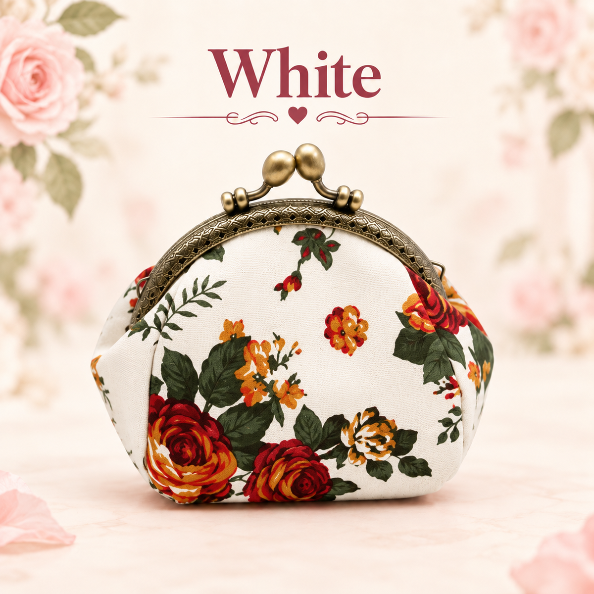 BloomBelle – Vintage Floral Mini Purse