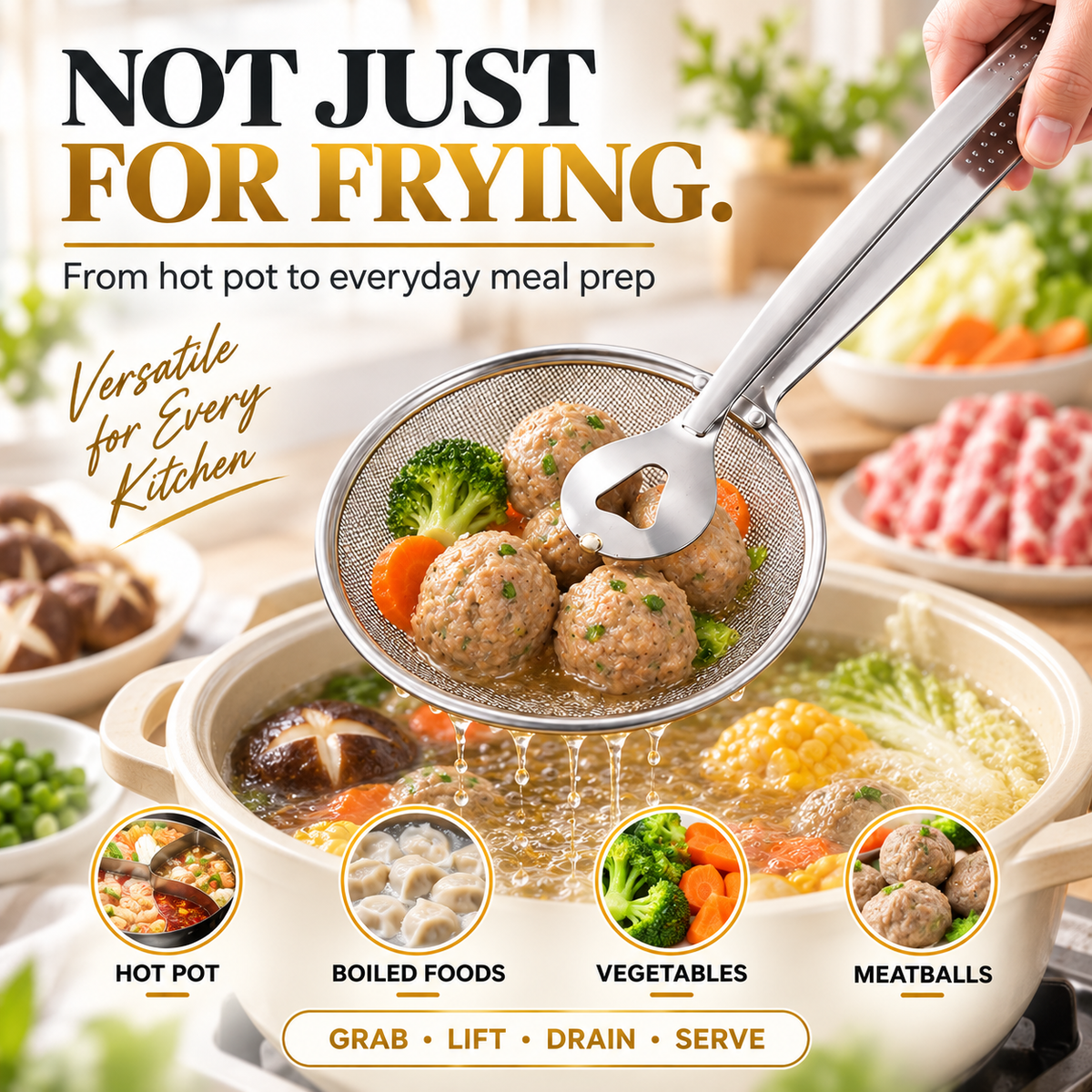 CrispCatch – 2-in-1 Frying Food Drainer