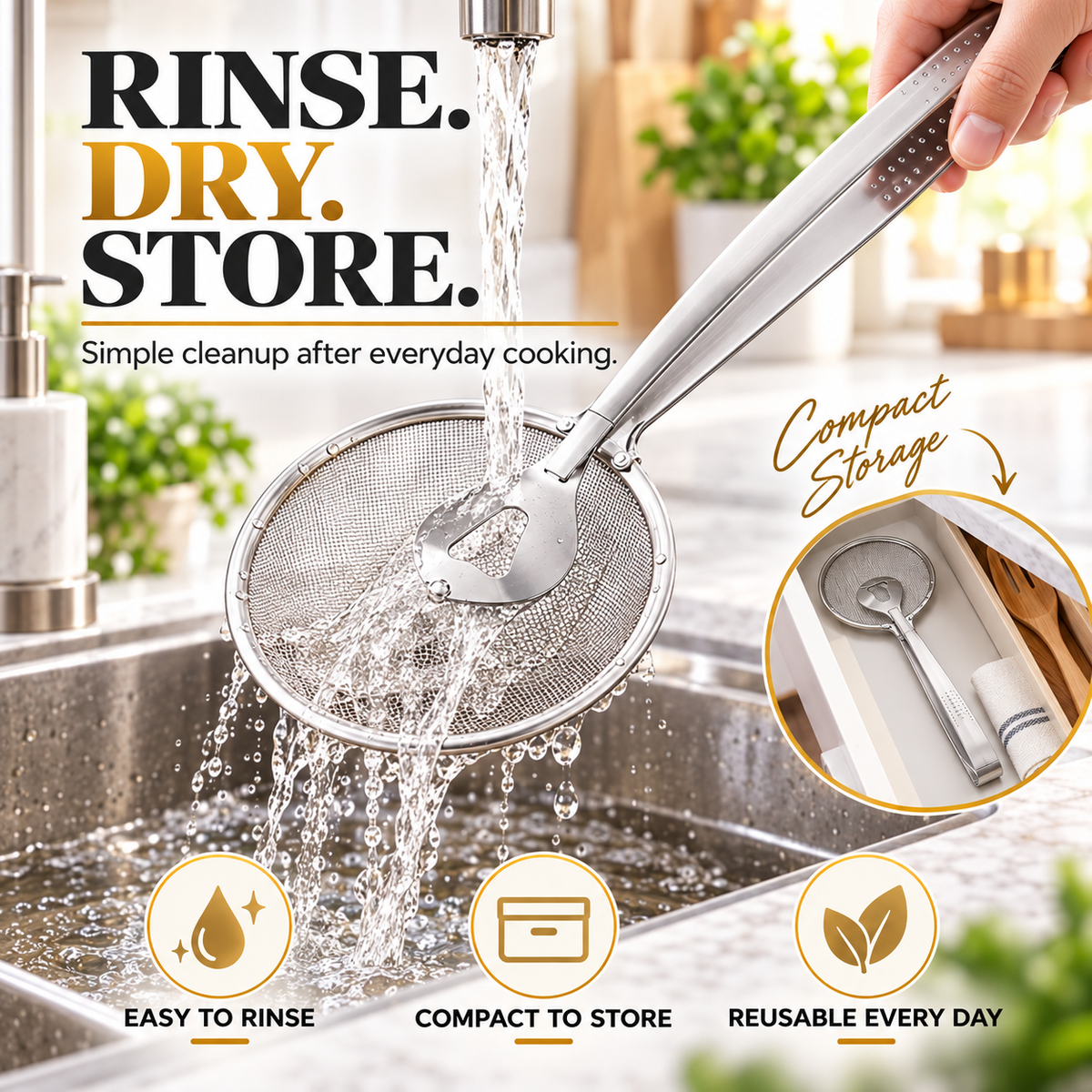 CrispCatch – 2-in-1 Frying Food Drainer