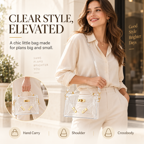 LuCentra – Clear 3-Way Carry Handbag