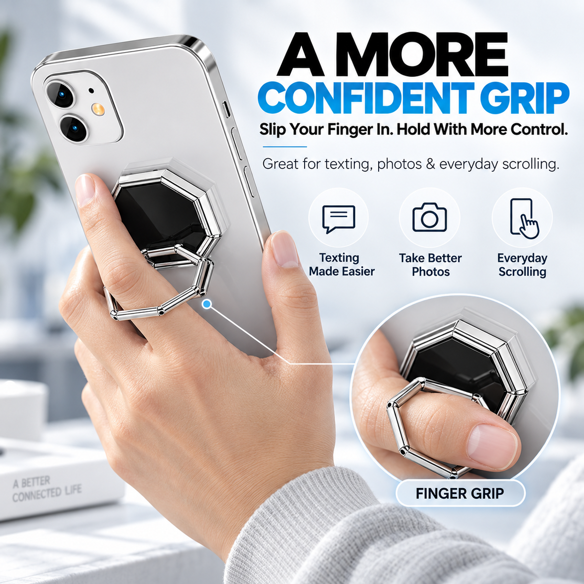 VeloPivot – 360° Rotating Foldable Phone Ring Stand