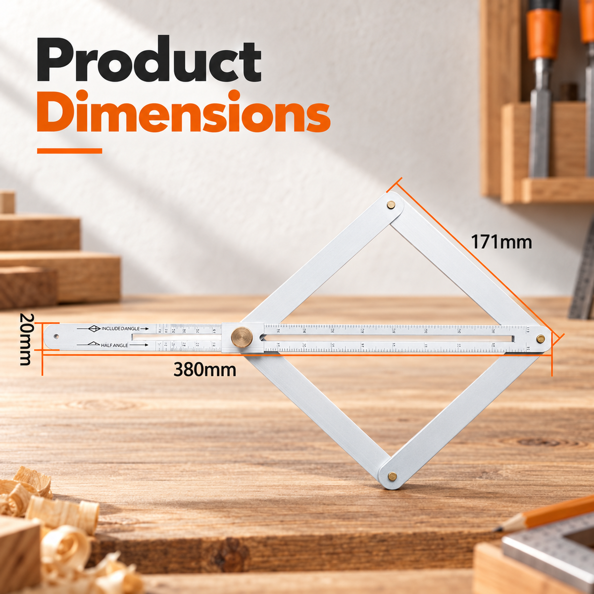 AngleCraft – Adjustable Corner Angle Finder & Miter Tool