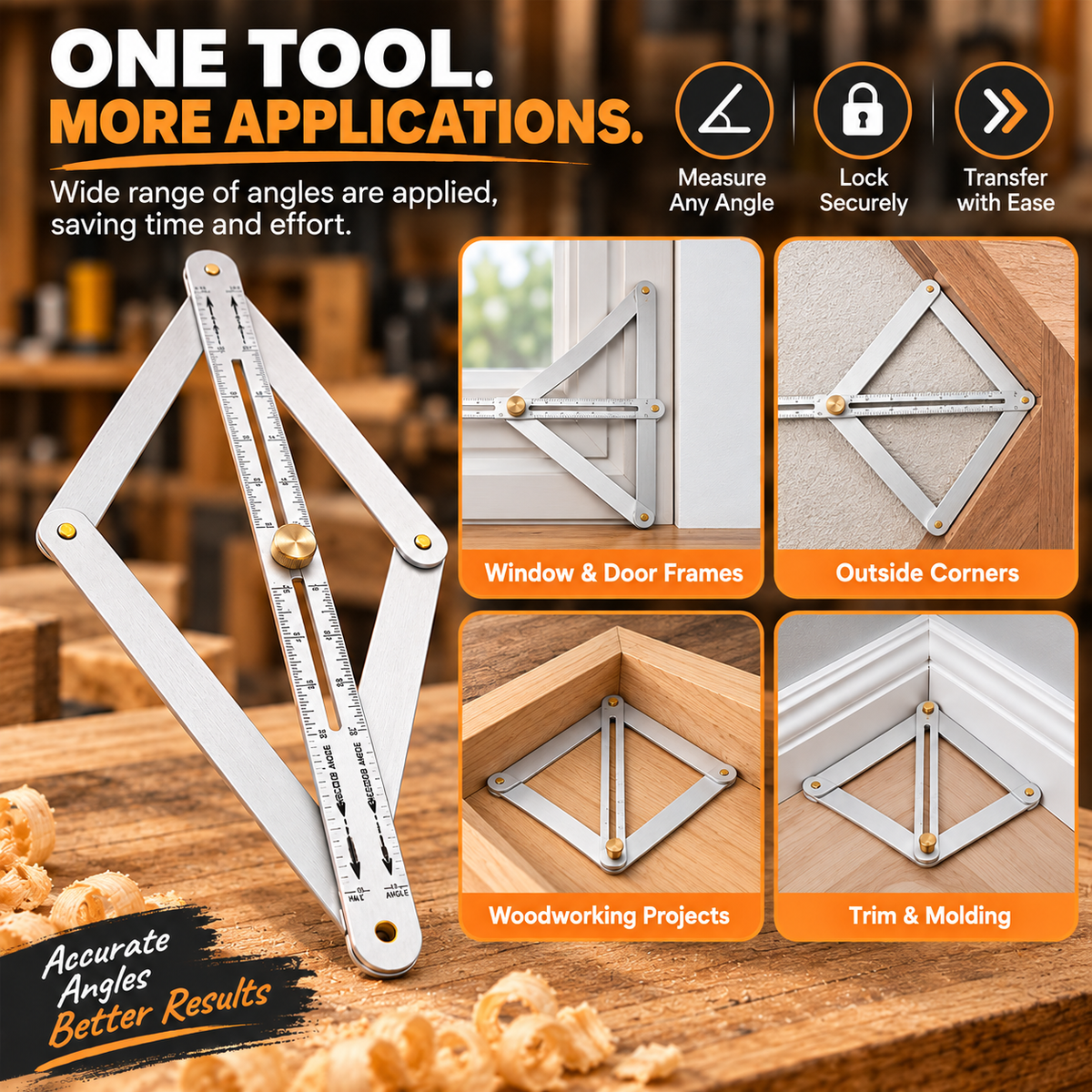 AngleCraft – Adjustable Corner Angle Finder & Miter Tool