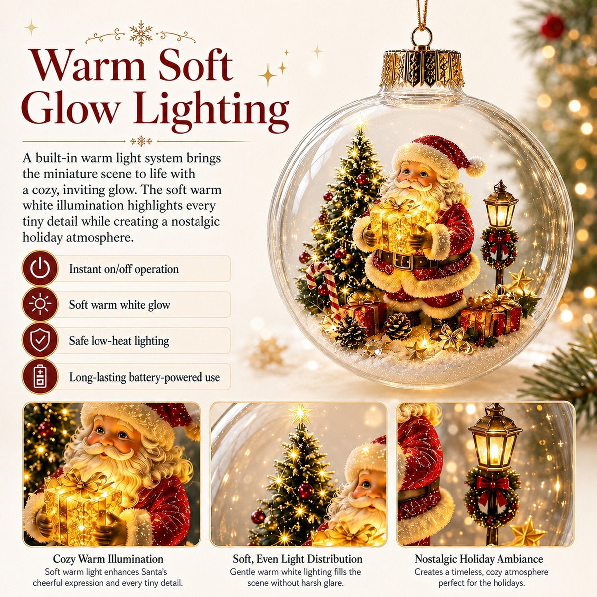 ChristmasAura – Glowing Holiday Diorama Ornament