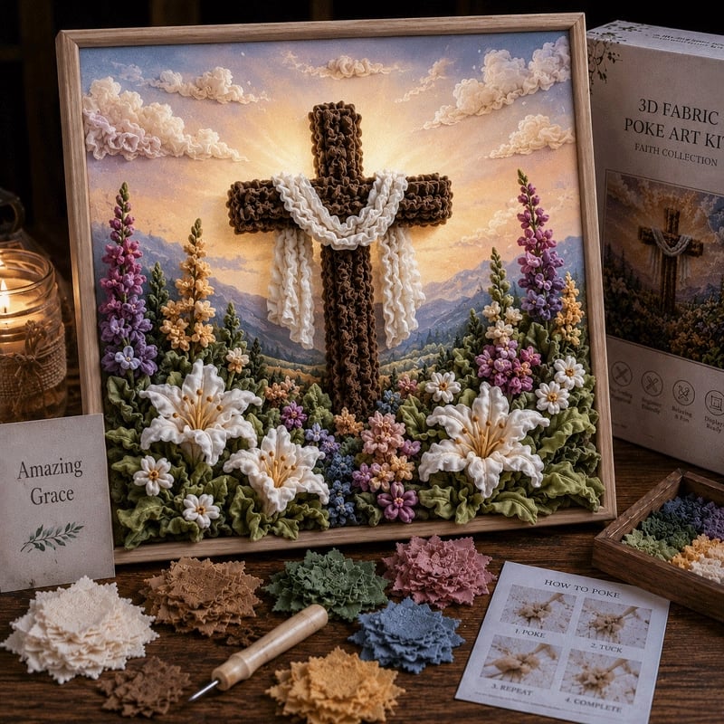 FaithCraft – 3D Christian Fabric Poke Art Kit
