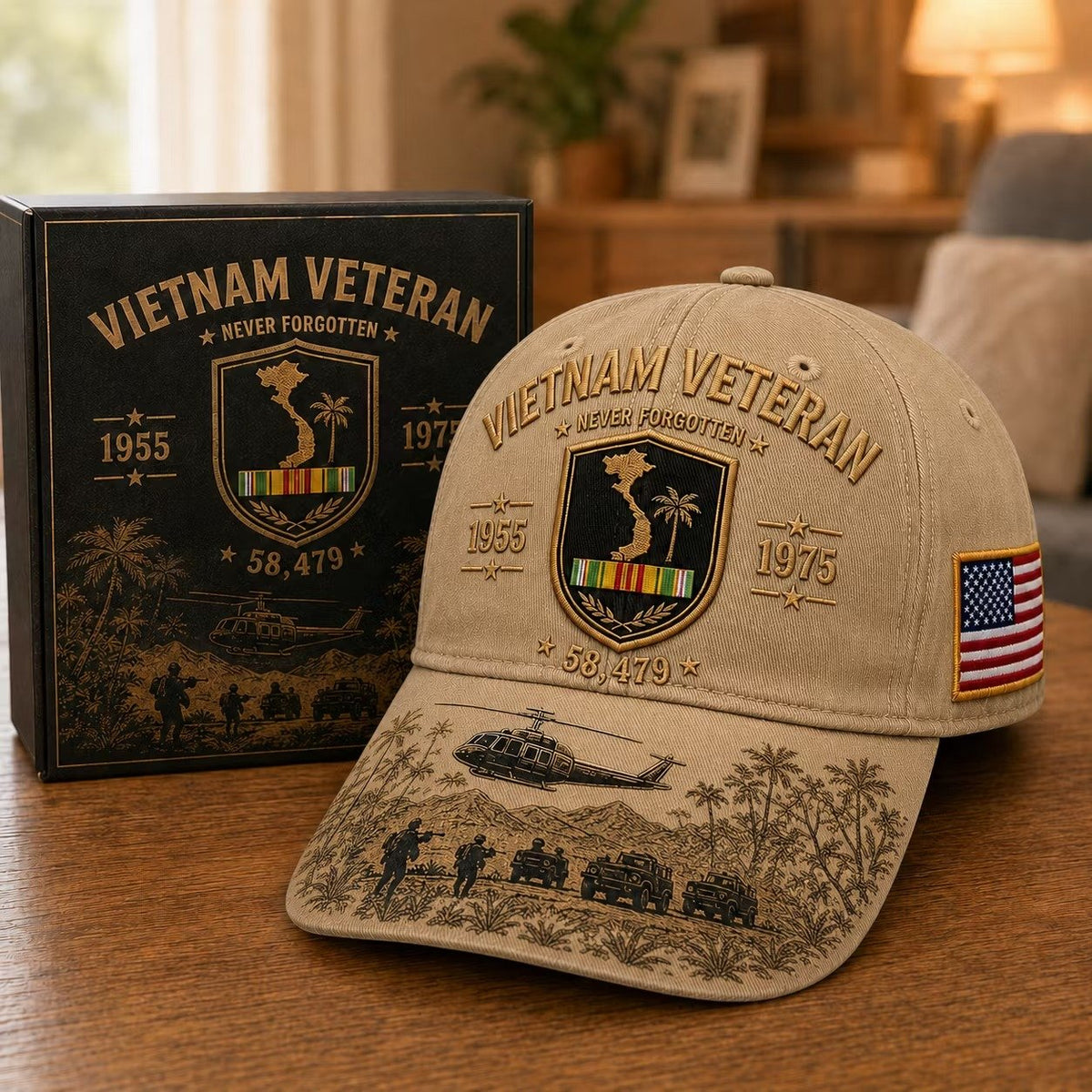 VietnamVeteran – Never Forgotten Commemorative Cap 🇺🇸