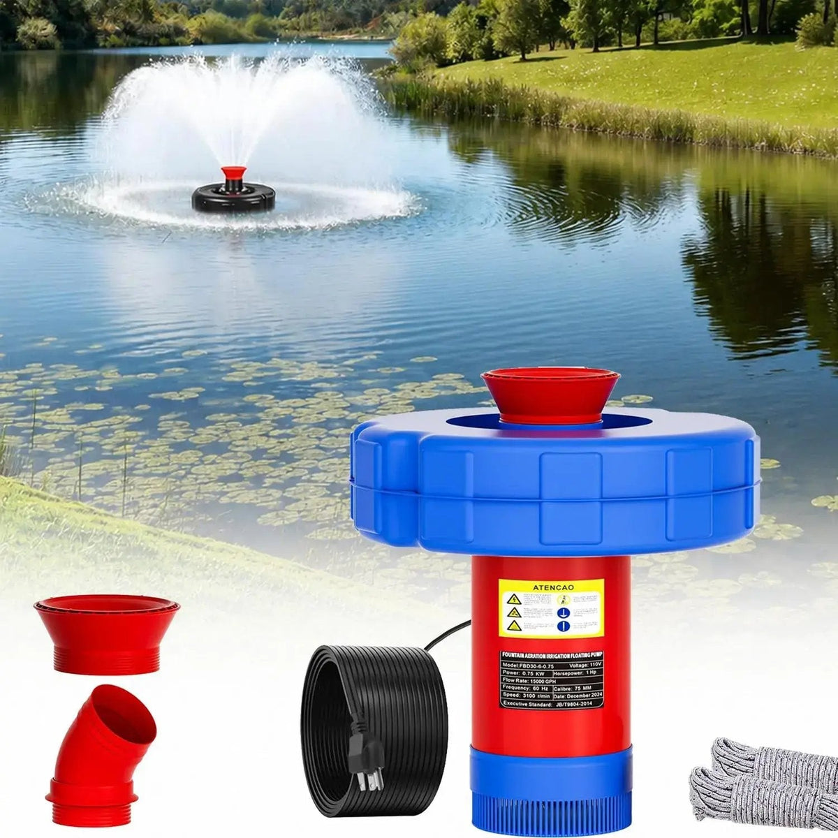 AquaCascade – Floating Pond Aeration Fountain