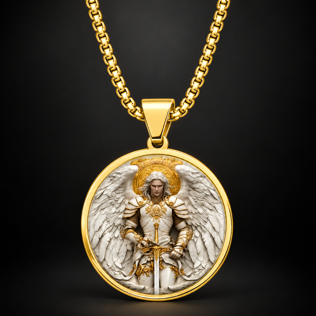 GuardianSoul – Angel Warrior Men’s Necklace