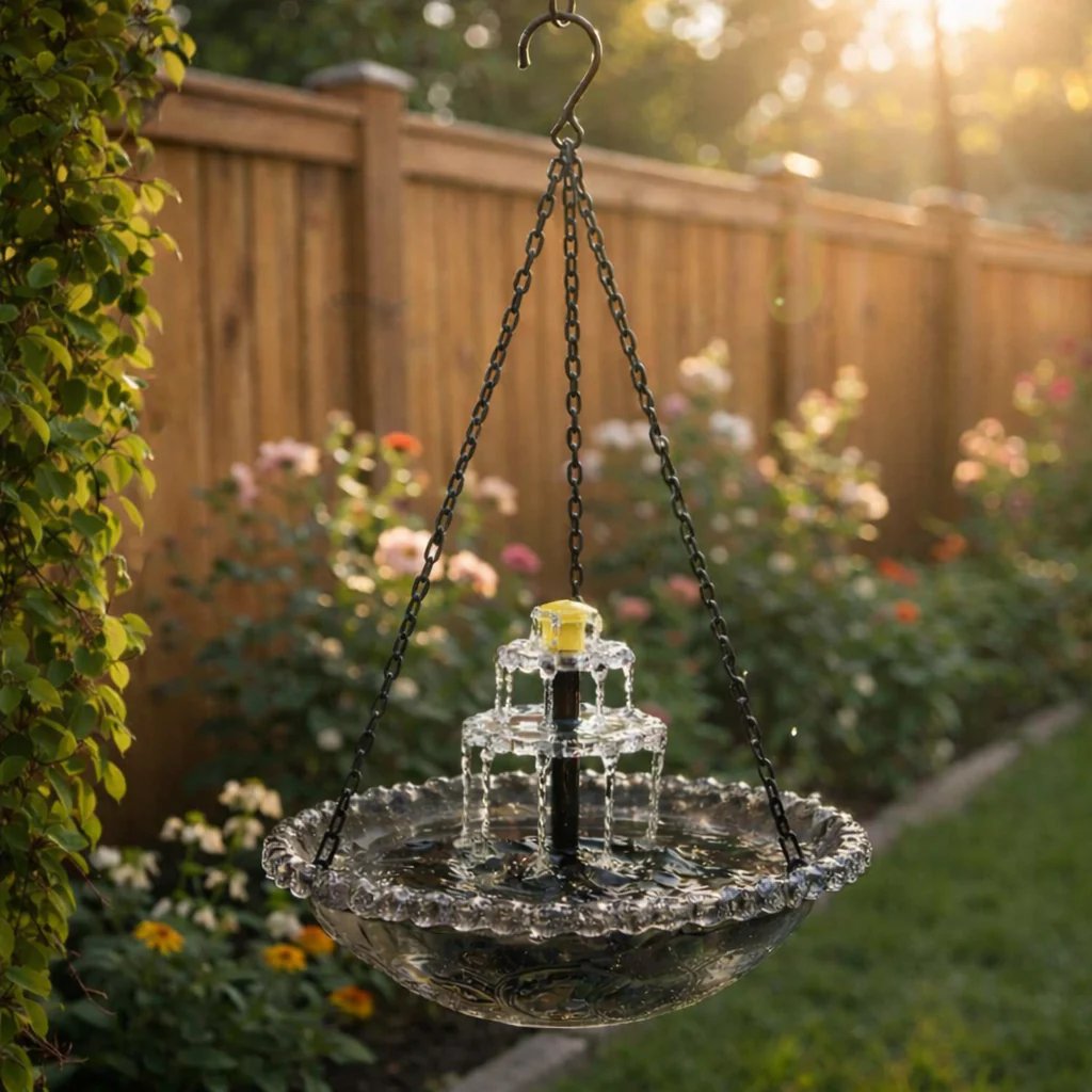 BirdOasis – Solar Hanging Cascade Fountain