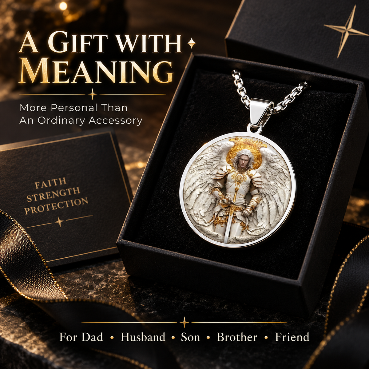 GuardianSoul – Angel Warrior Men’s Necklace