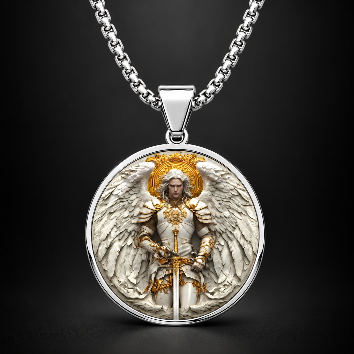 GuardianSoul – Angel Warrior Men’s Necklace