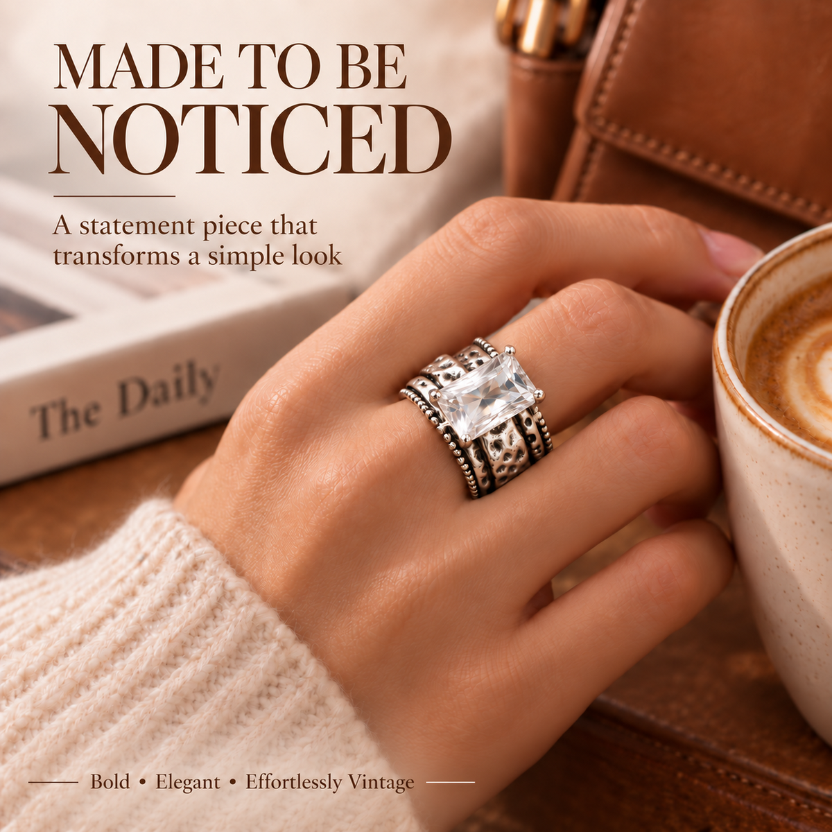 VelvetGleam – Vintage-Inspired Statement Ring