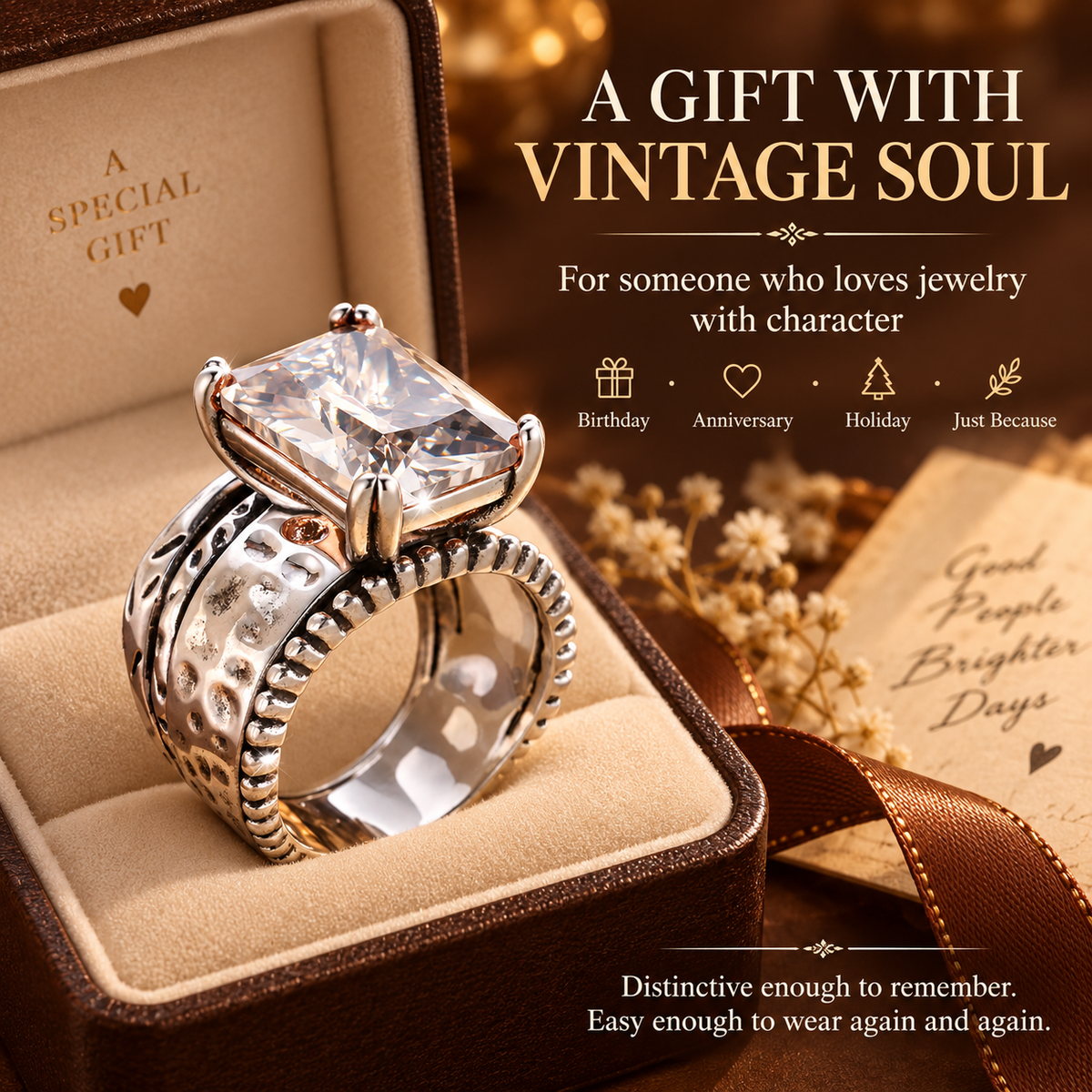 VelvetGleam – Vintage-Inspired Statement Ring
