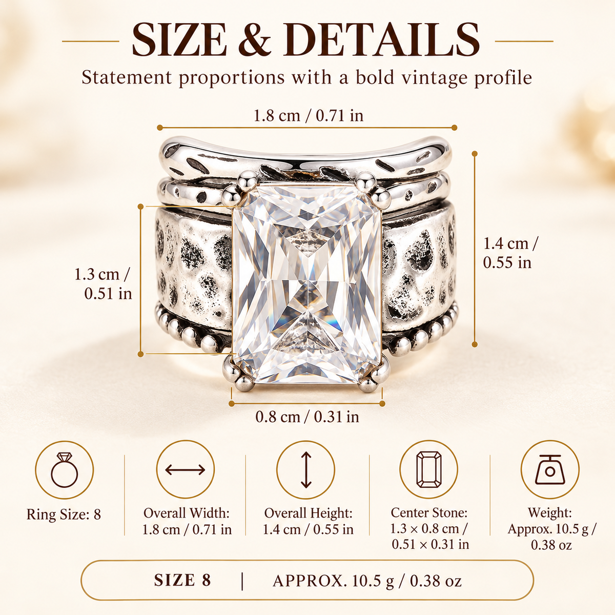 VelvetGleam – Vintage-Inspired Statement Ring