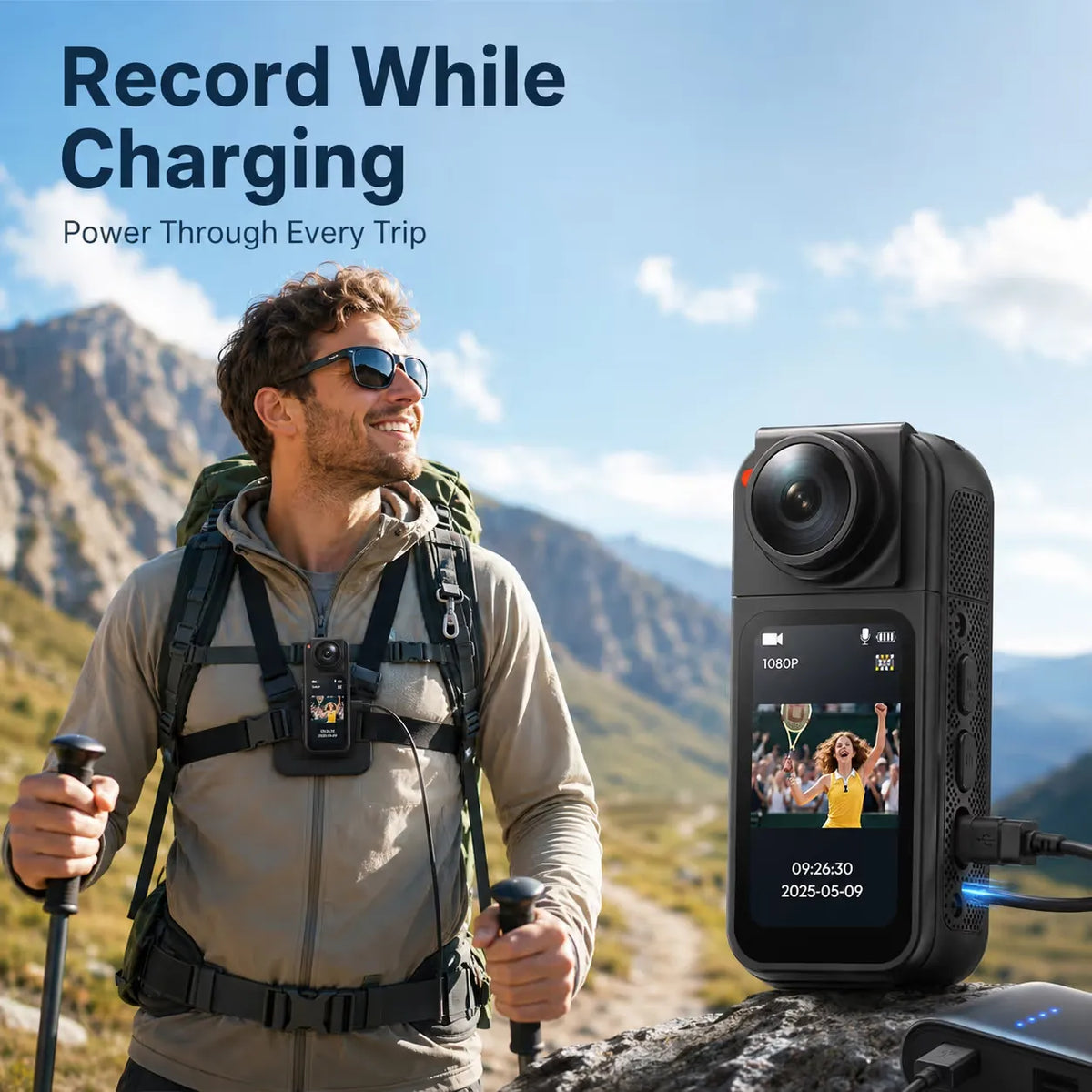 MagnaView – Magnetic 2.7K POV Action Camera