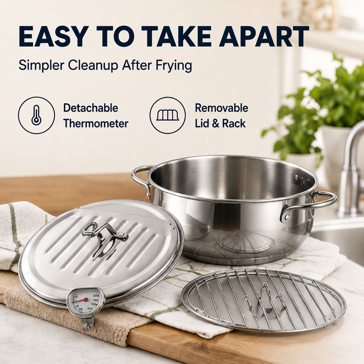 FryMaster – 304 Stainless Steel Stovetop Deep Fryer Pot