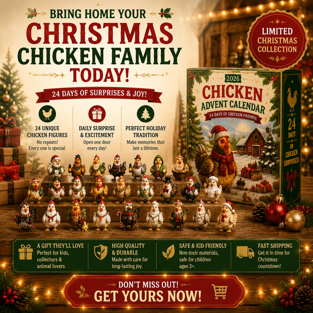 MerryChicks – 24-Day Christmas Chicken Collection