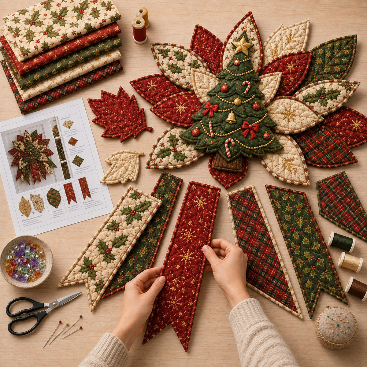QuiltMuse – Christmas Character Door Hanger Sewing Kit