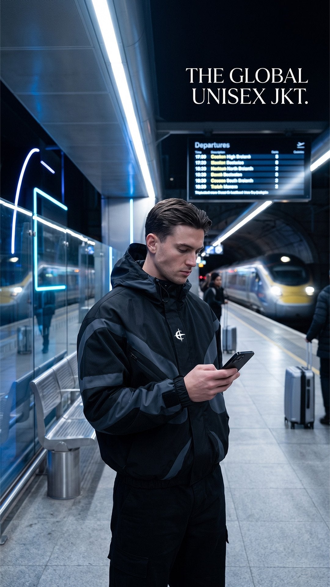 FluxGuard – Futuristic Urban Performance Windbreaker