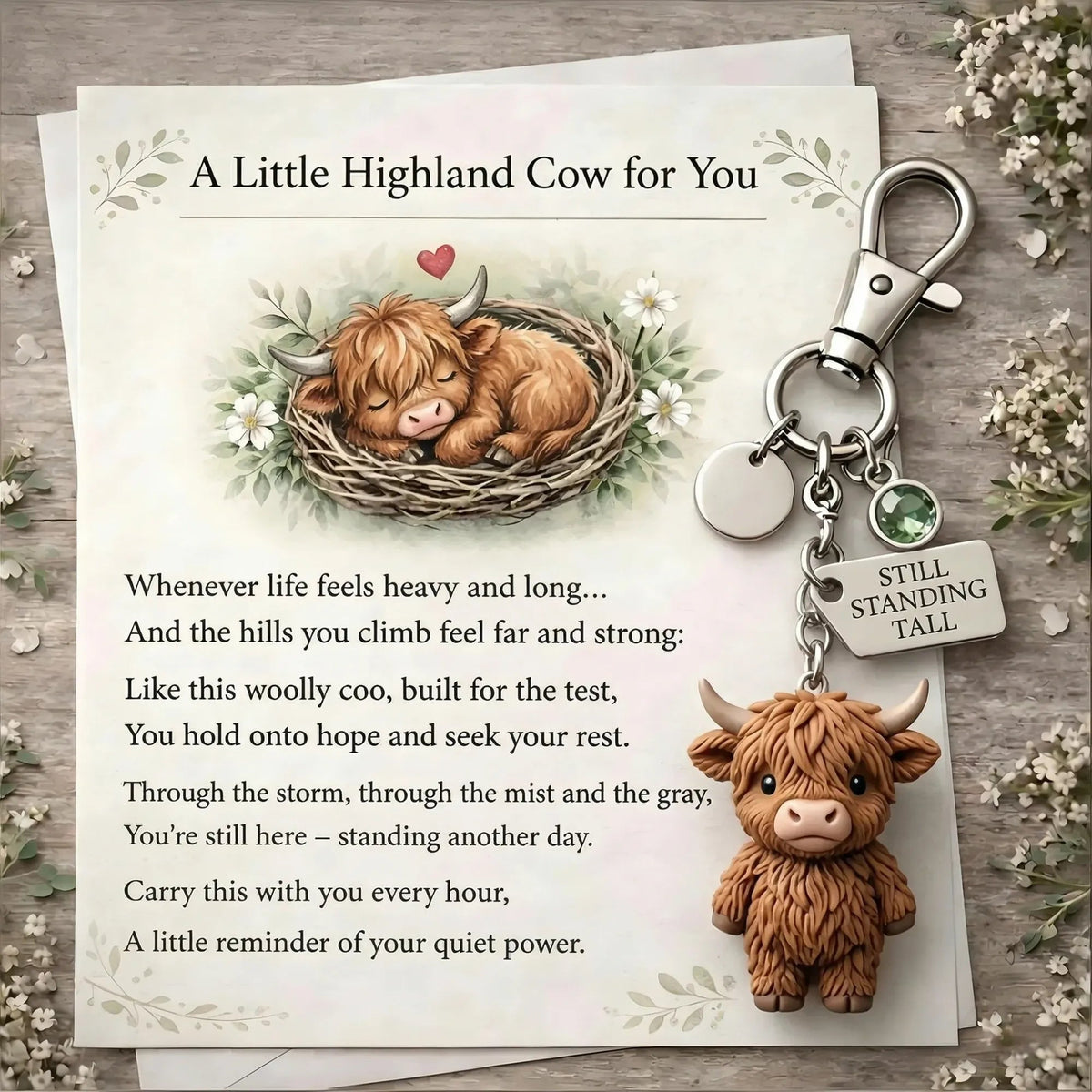 HighlandHug – Cute Highland Cow Gift Keychain