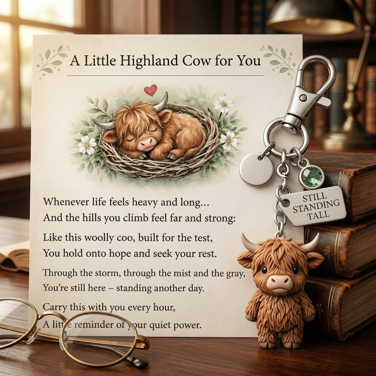 HighlandHug – Cute Highland Cow Gift Keychain