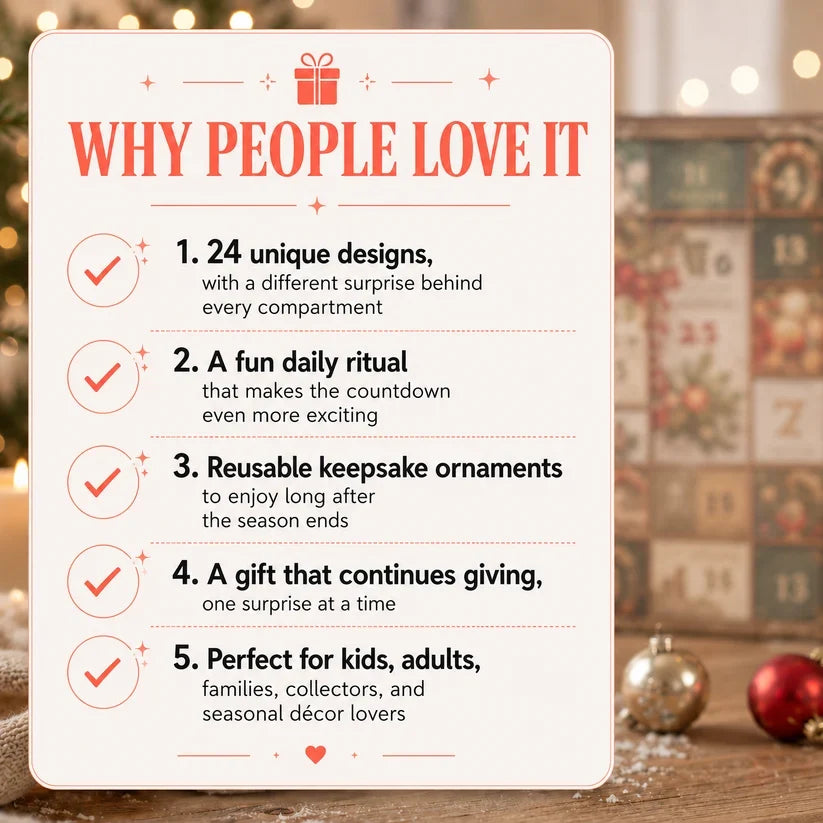 JollyCharms – 24 Unique Christmas Ornament Countdown