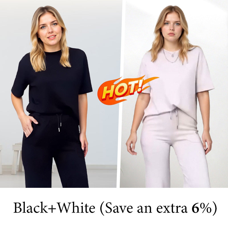 VeloraLuxe – Chic Cotton Jersey Lounge Set