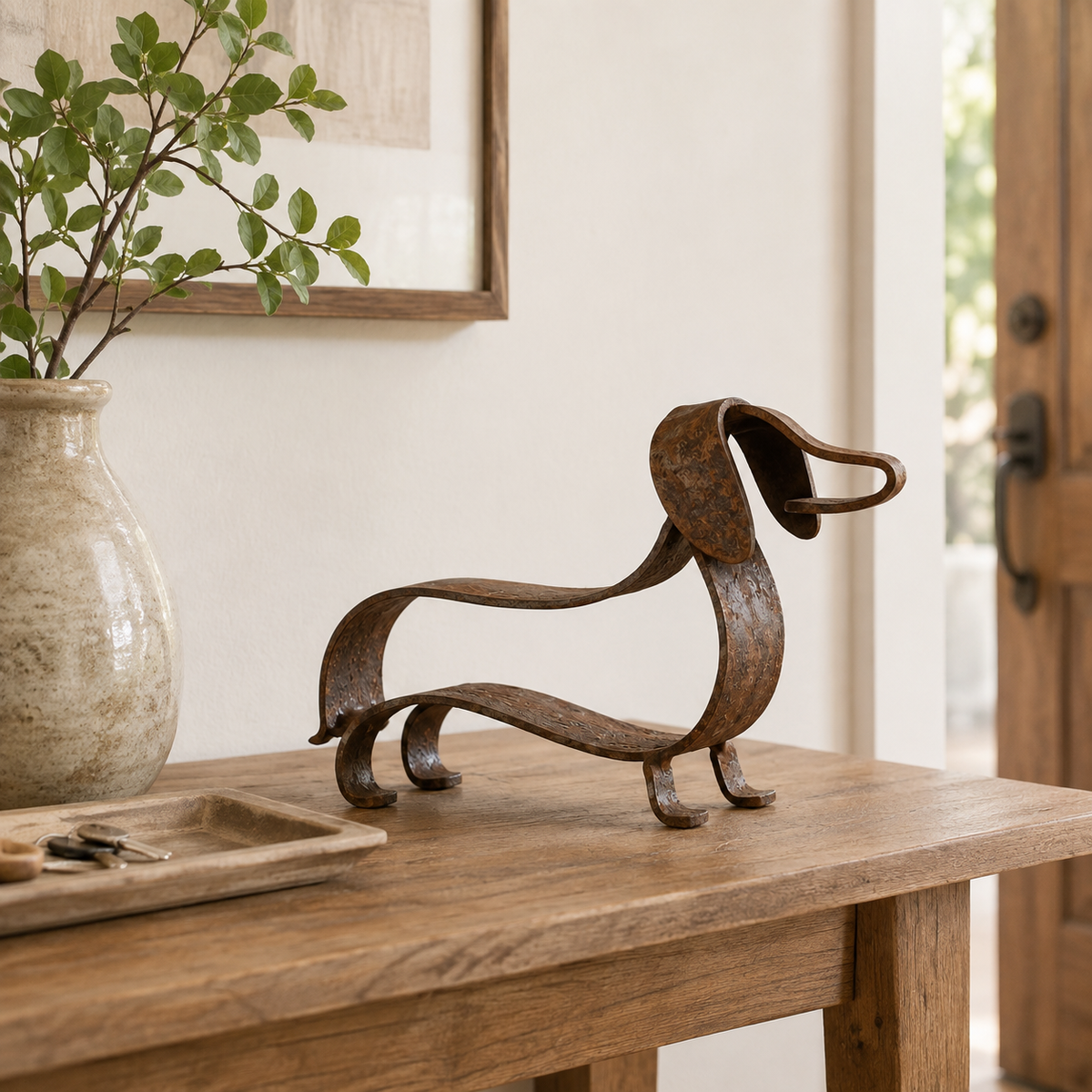 RustyDox – Rustic Dachshund Decorative Statue