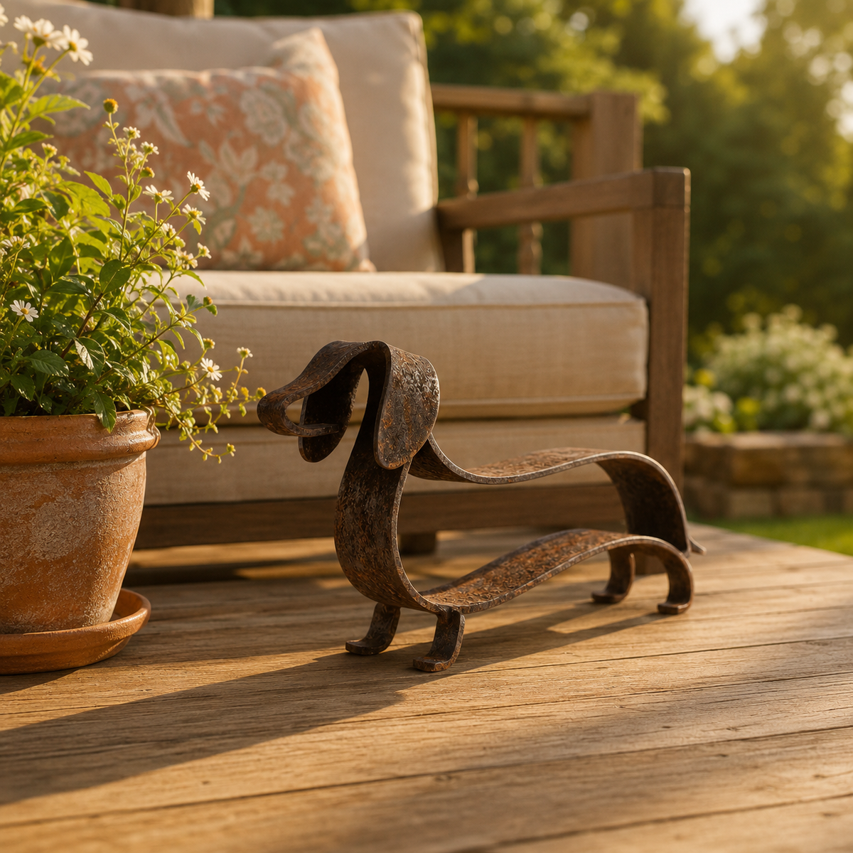 RustyDox – Rustic Dachshund Decorative Statue